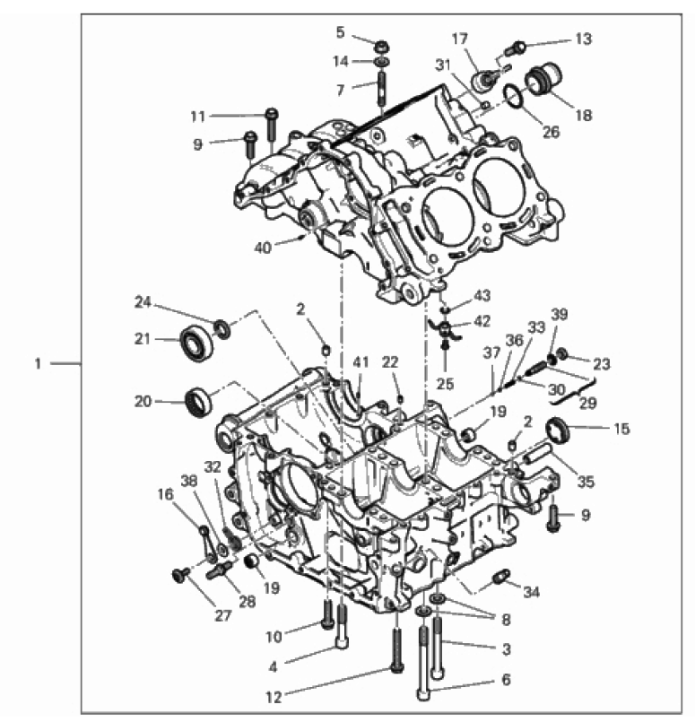 HALF-CRANKCASES PAIR 