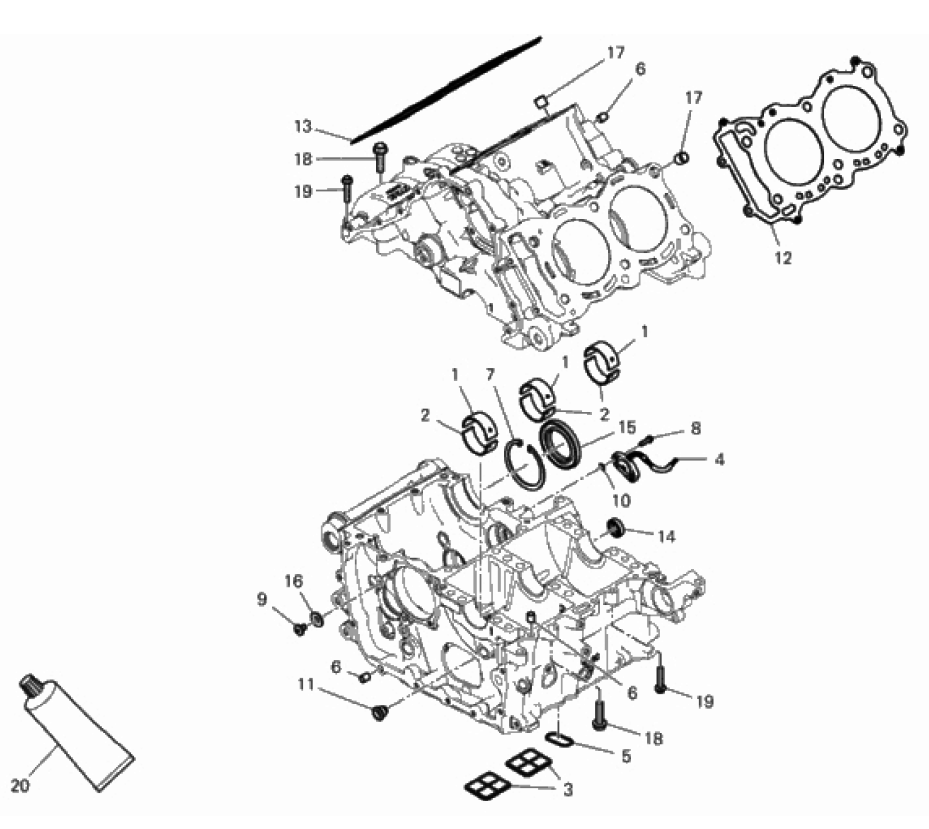 HALF-CRANKCASES PAIR 