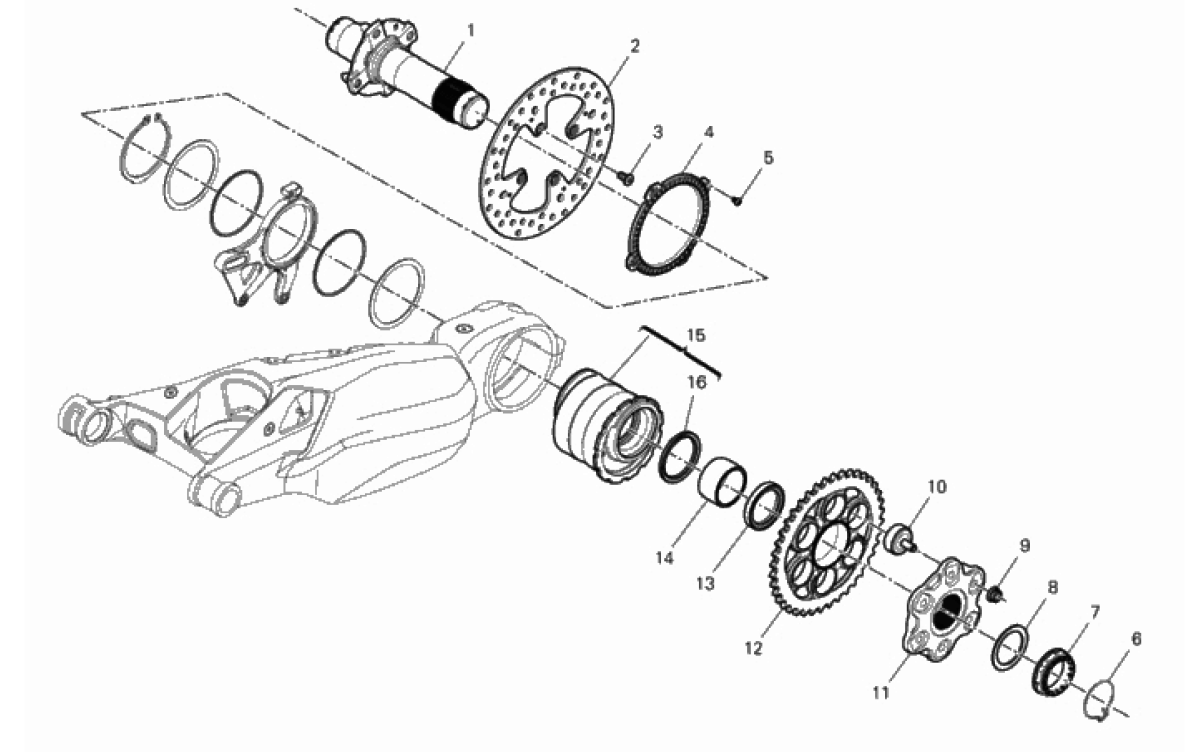 REAR WHEEL SPINDLE 