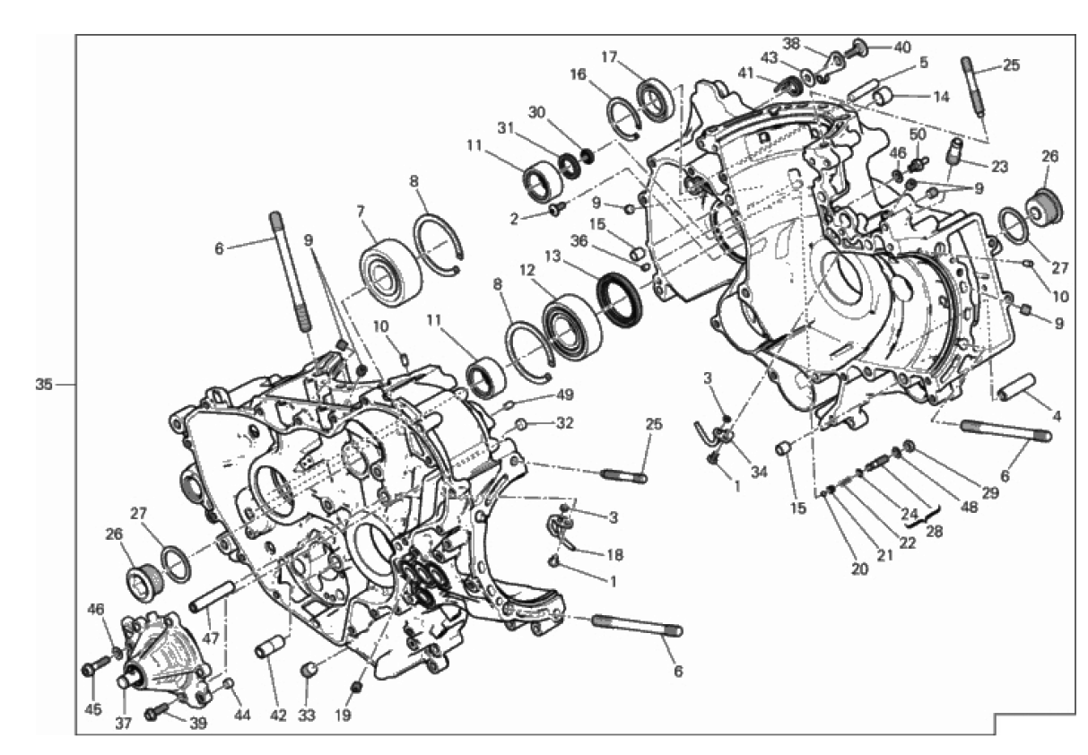 HALF-CRANKCASES PAIR 