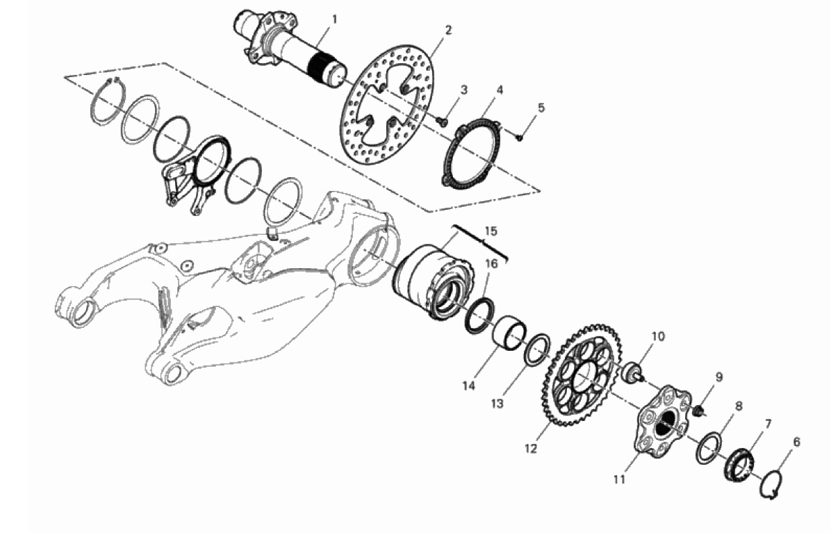 REAR WHEEL SPINDLE 