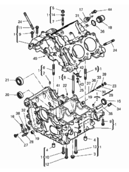 HALF-CRANKCASES PAIR 