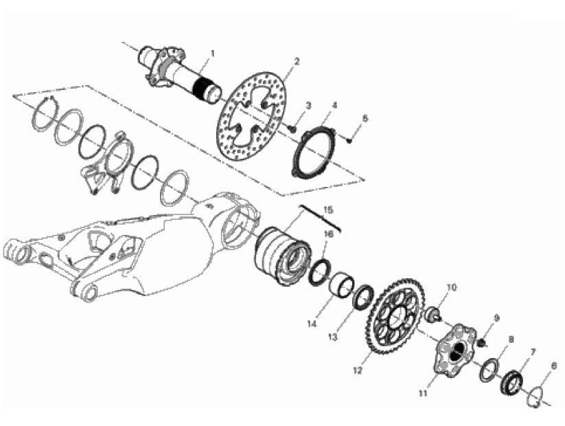 REAR WHEEL SPINDLE 