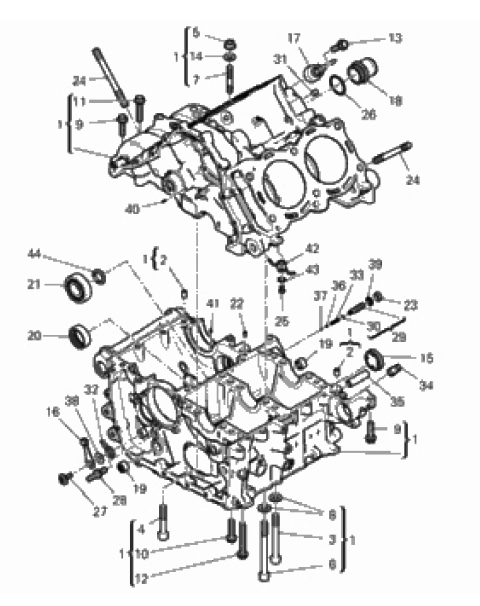 HALF-CRANKCASES PAIR 