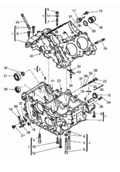 HALF-CRANKCASES PAIR 