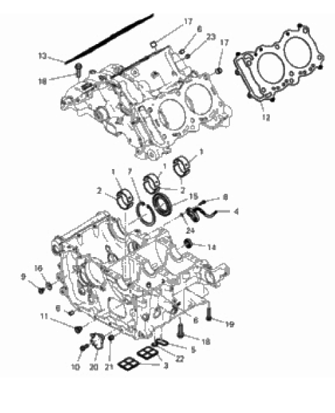 HALF-CRANKCASES PAIR 