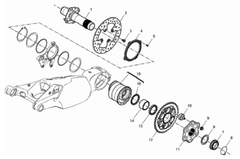 REAR WHEEL SPINDLE 