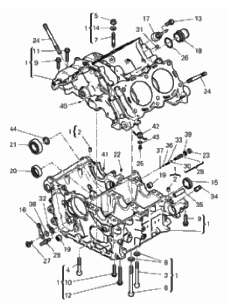 HALF-CRANKCASES PAIR 