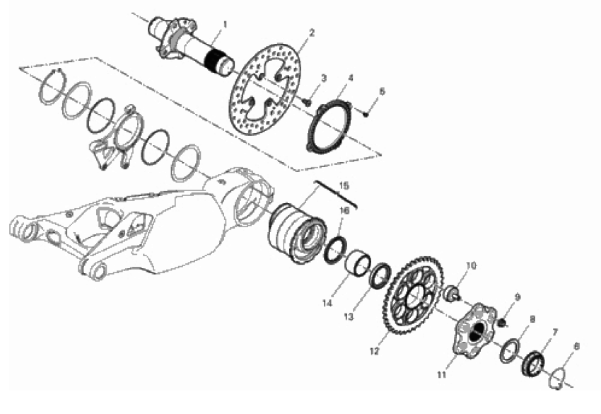 REAR WHEEL SPINDLE 