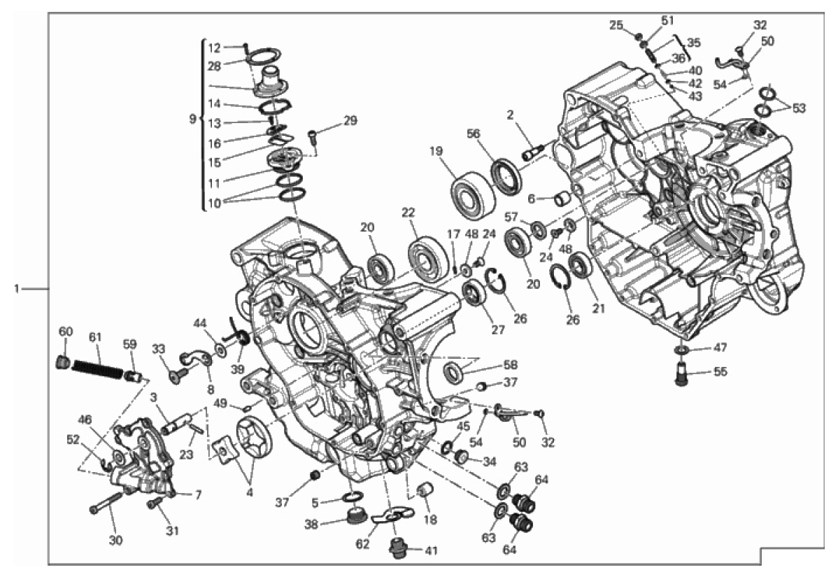 HALF-CRANKCASES PAIR 