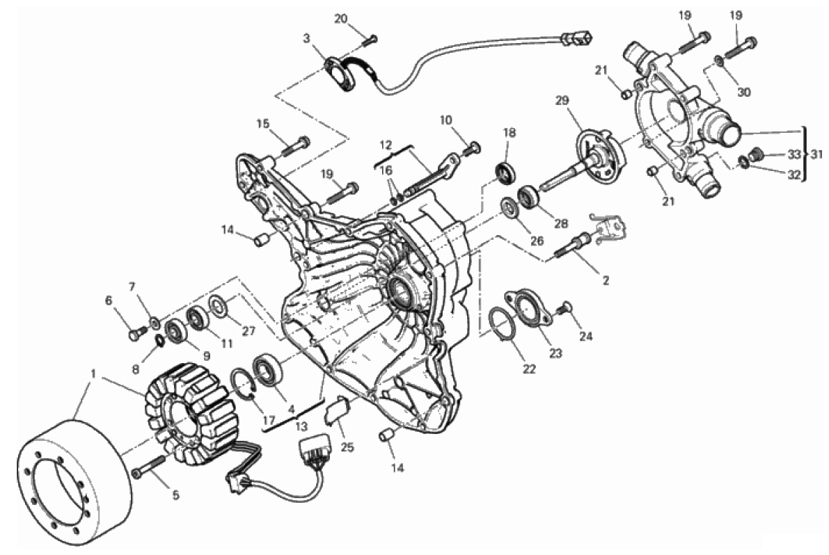 WATER PUMP-ALTR-SIDE CRNKCSE COVER 