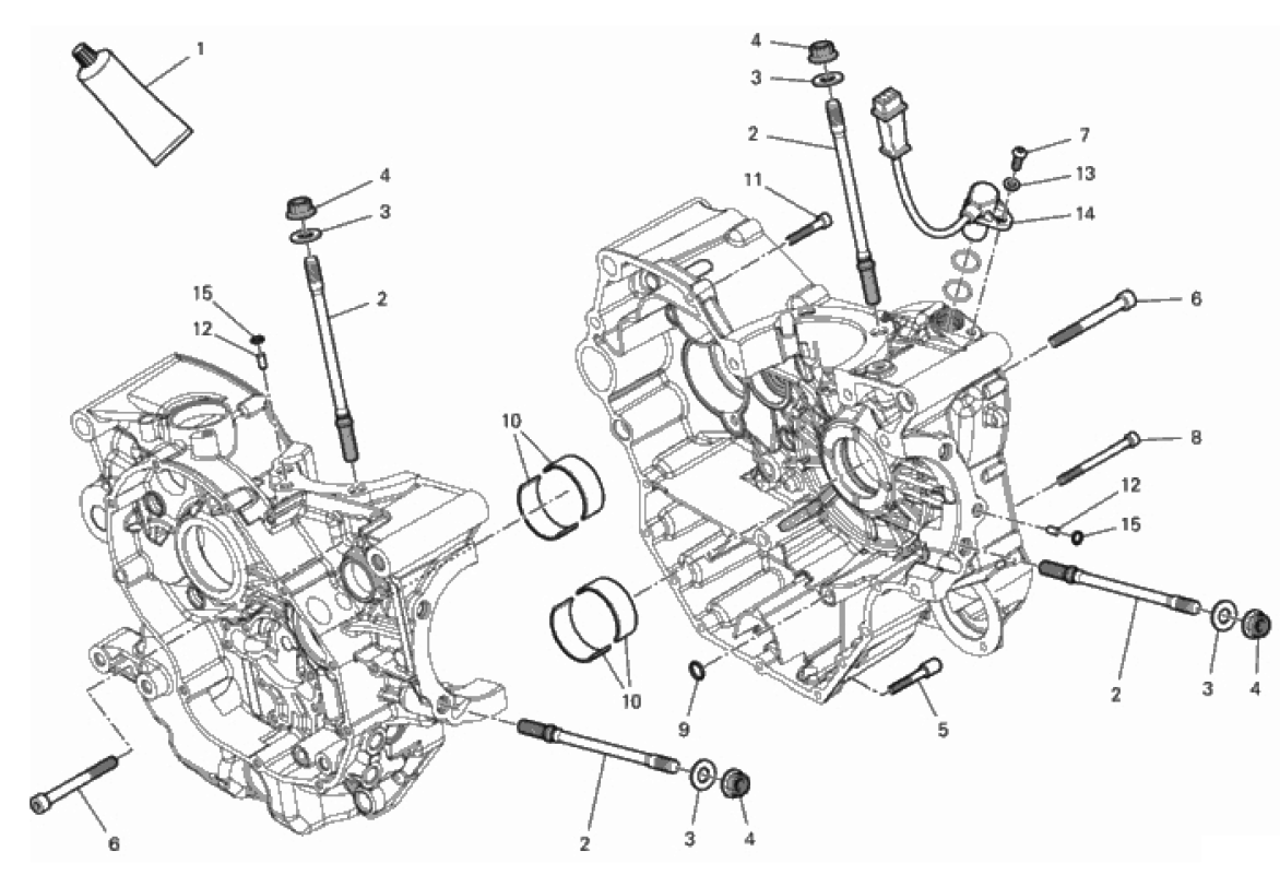 HALF-CRANKCASES PAIR 