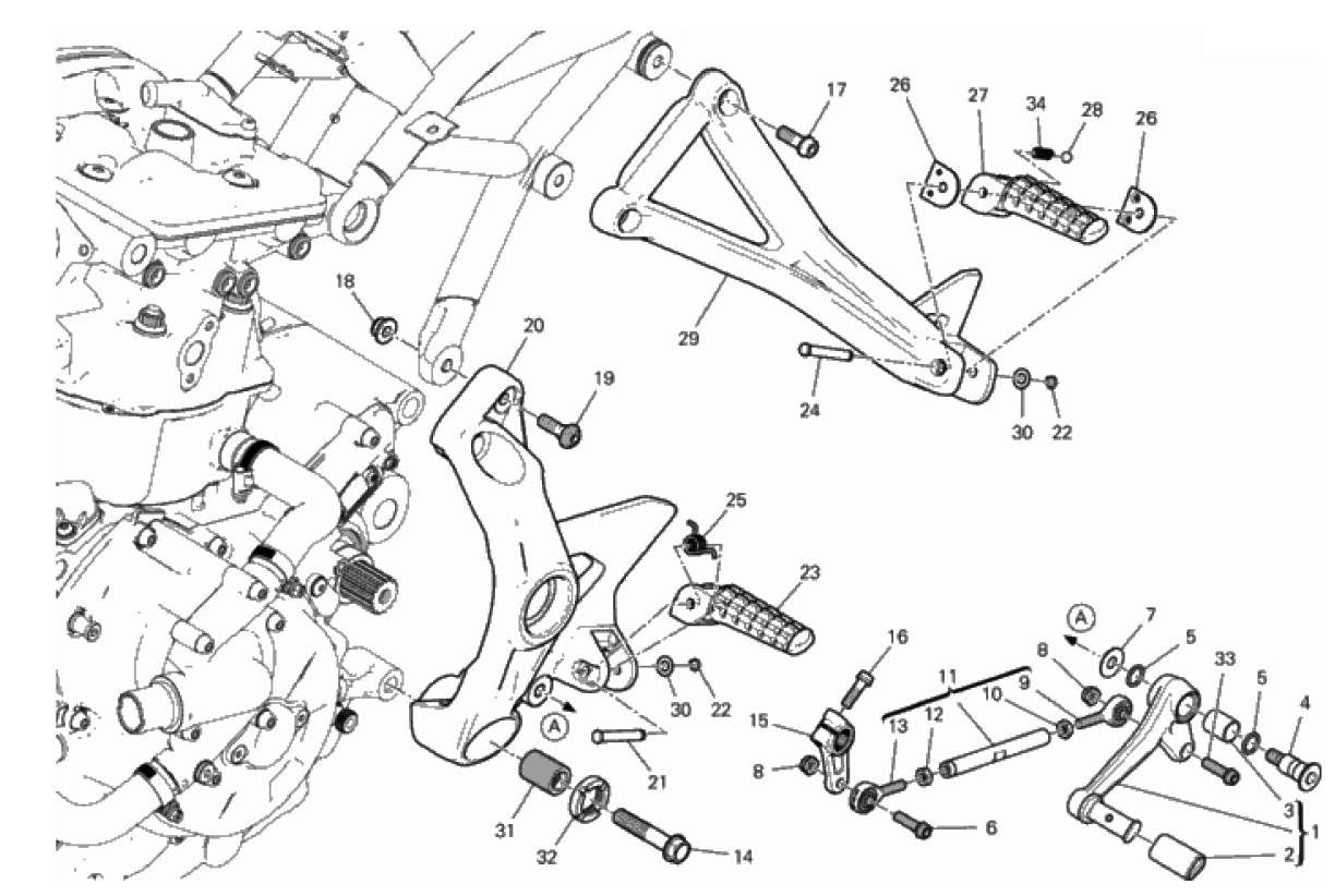 FOOTRESTS, LEFT 