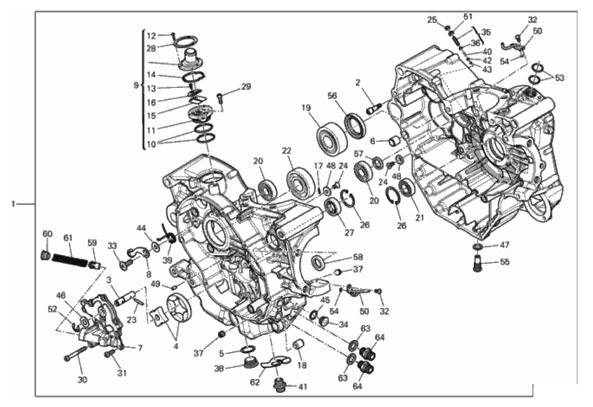 HALF-CRANKCASES PAIR 