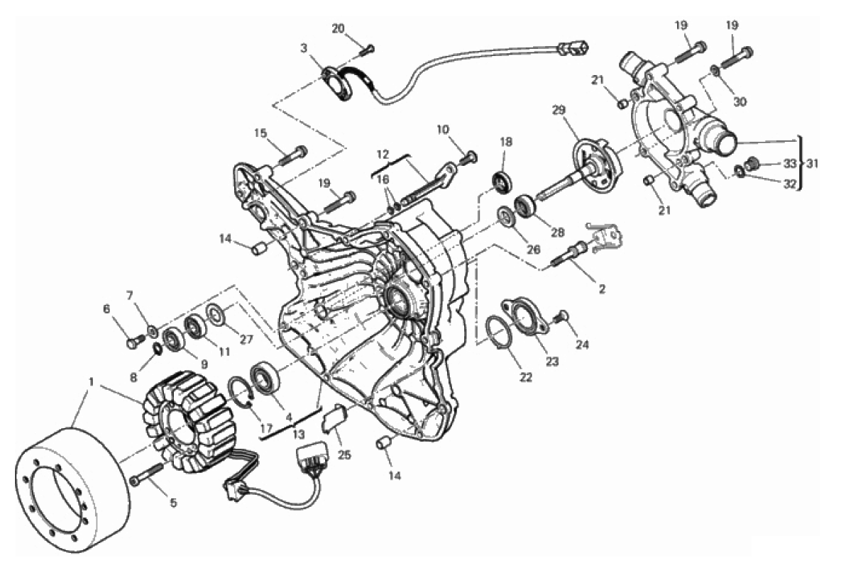 WATER PUMP-ALTR-SIDE CRNKCSE COVER 