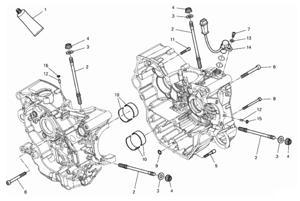 HALF-CRANKCASES PAIR 