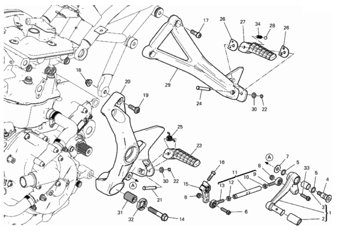 FOOTRESTS, LEFT 