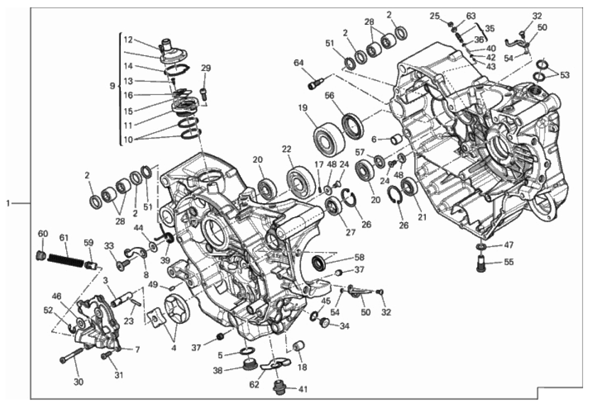 HALF-CRANKCASES PAIR 