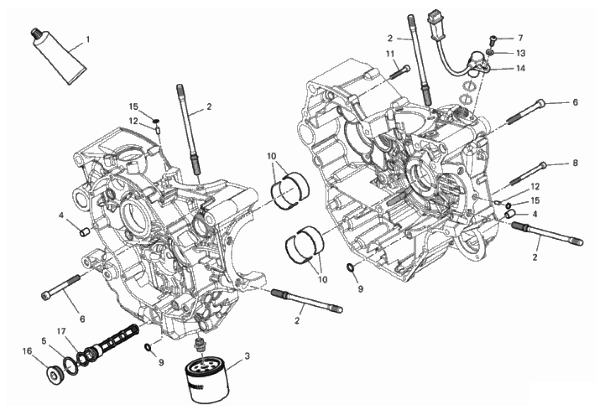 HALF-CRANKCASES PAIR 