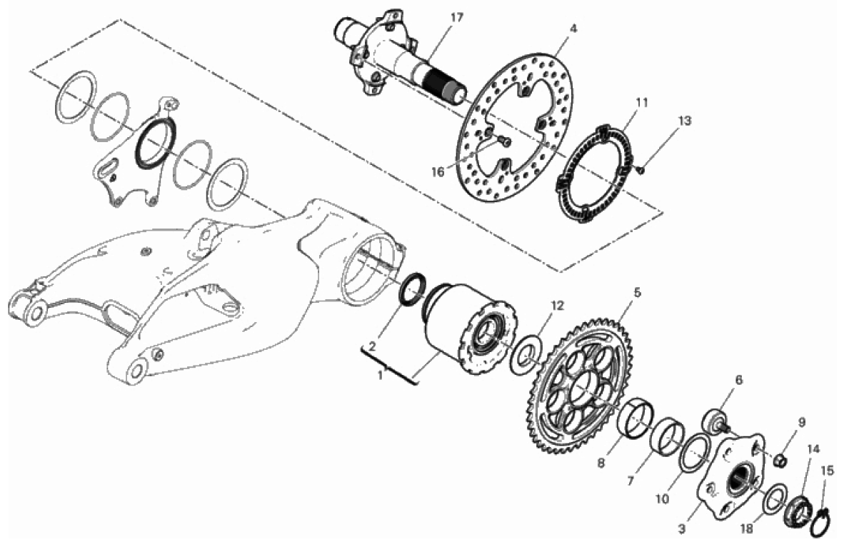 REAR WHEEL SPINDLE 