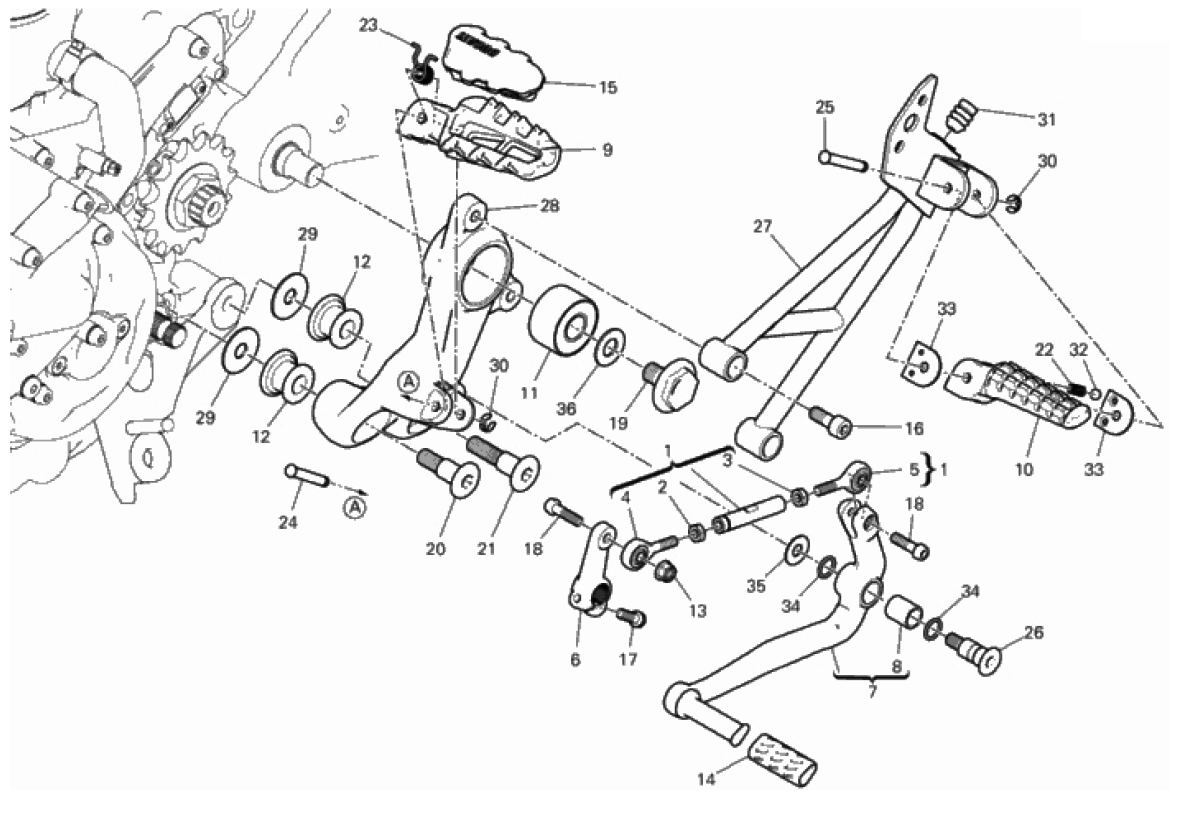 FOOTRESTS, LEFT 