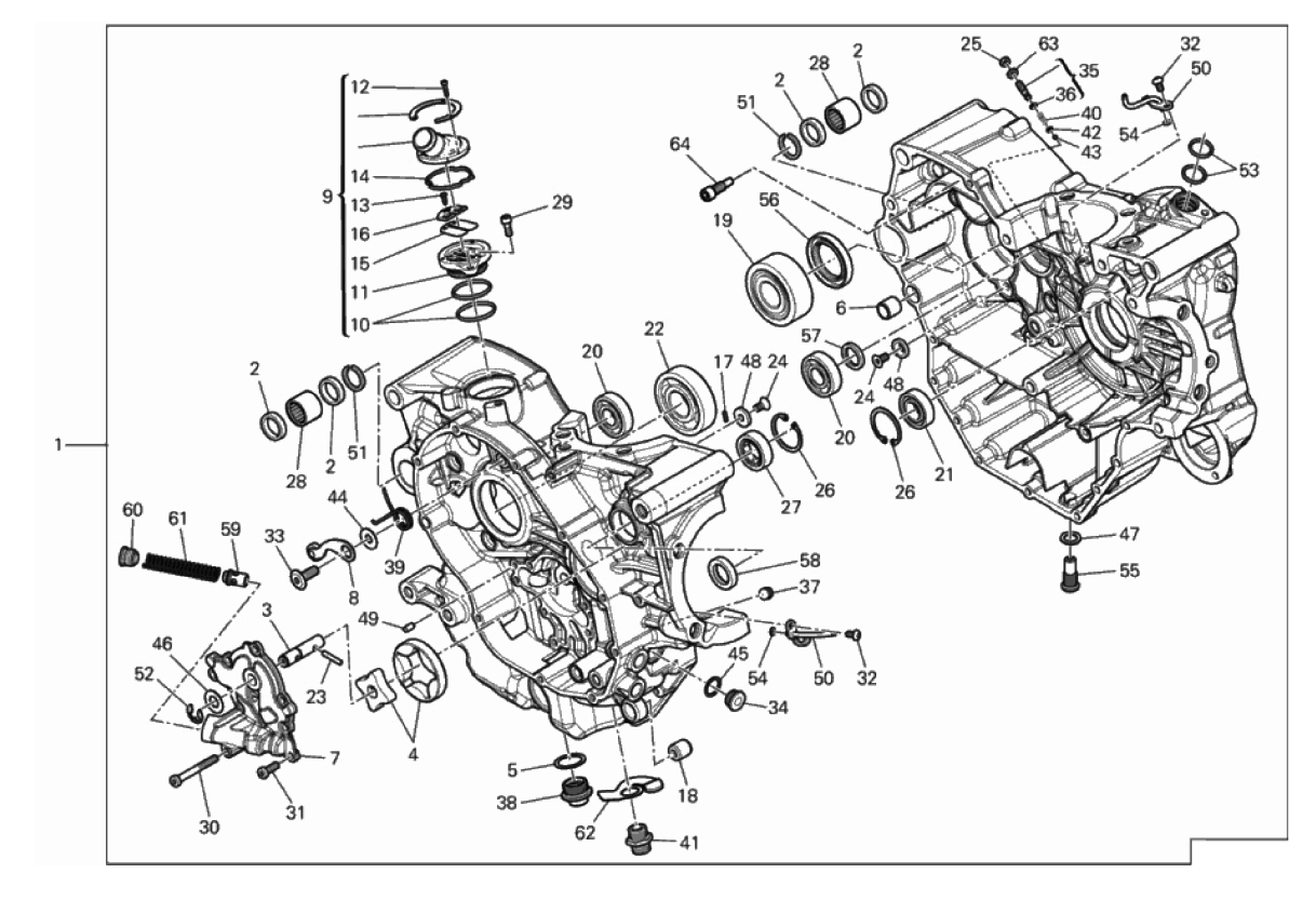 HALF-CRANKCASES PAIR 