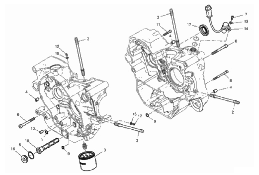 HALF-CRANKCASES PAIR 