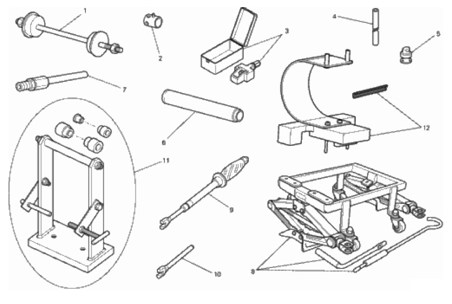 WORKSHOP SERVICE TOOLS, FRAME 