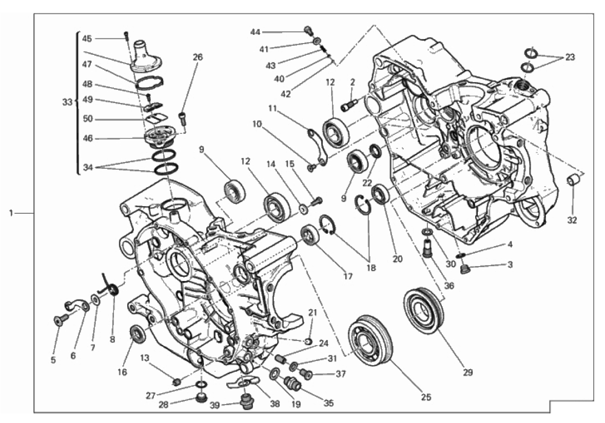 HALF-CRANKCASES PAIR 