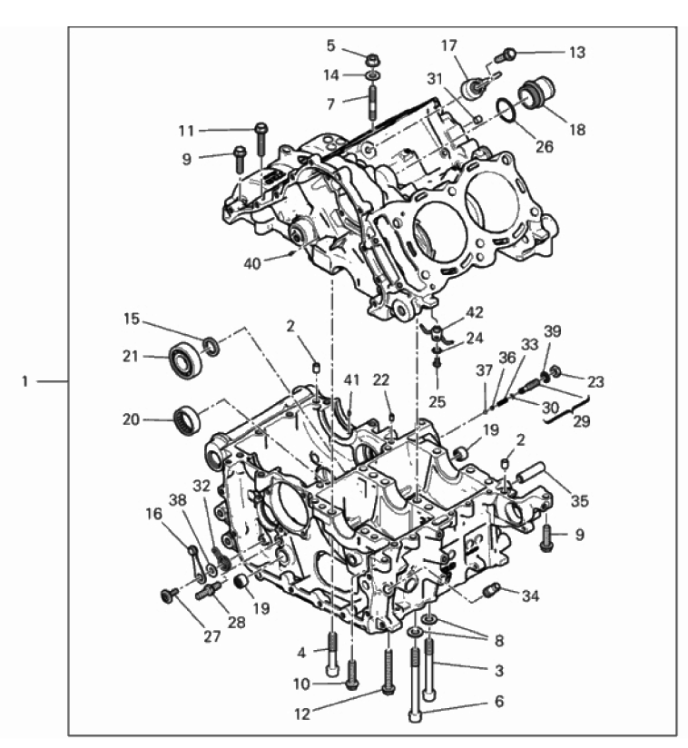 HALF-CRANKCASES PAIR 