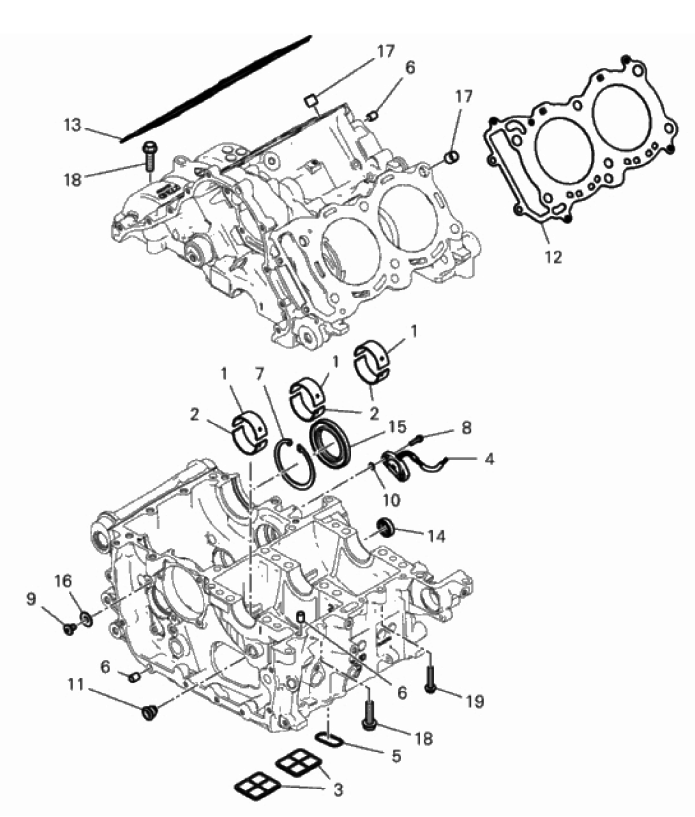HALF-CRANKCASES PAIR 