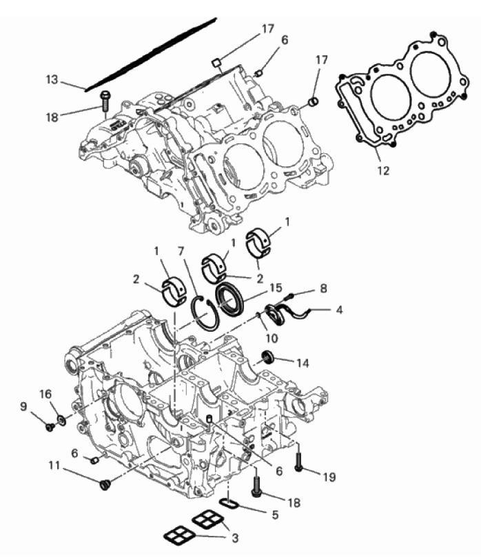 HALF-CRANKCASES PAIR 
