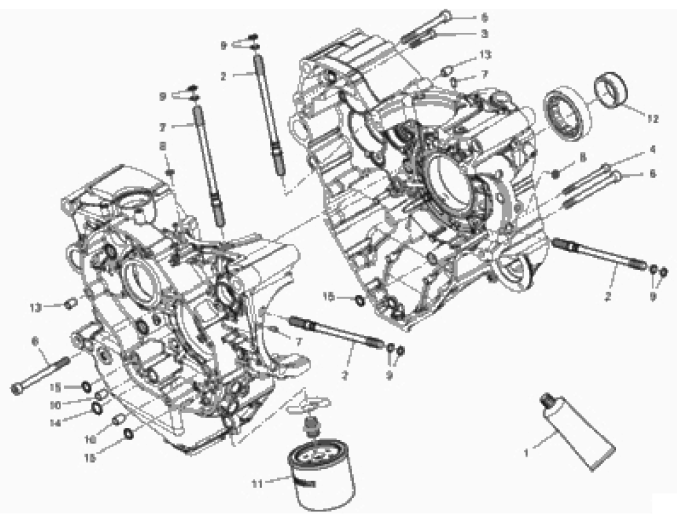HALF-CRANKCASES PAIR 