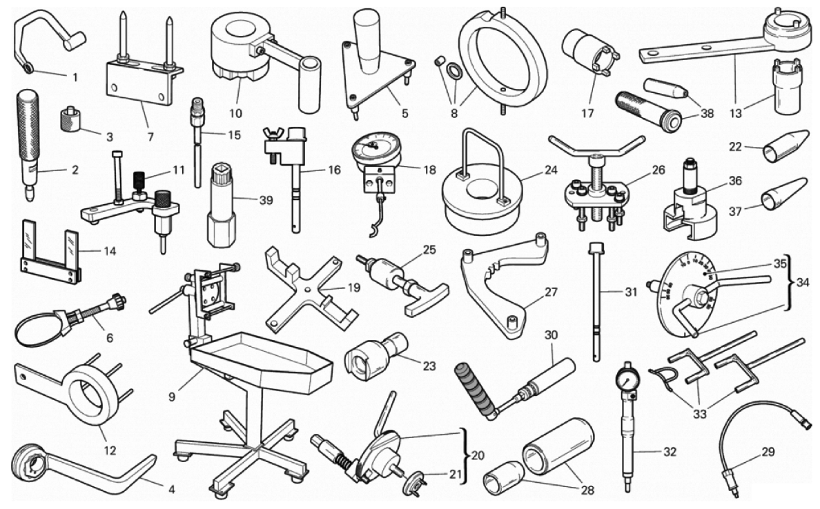 WORKSHOP SERVICE TOOLS, ENGINE 