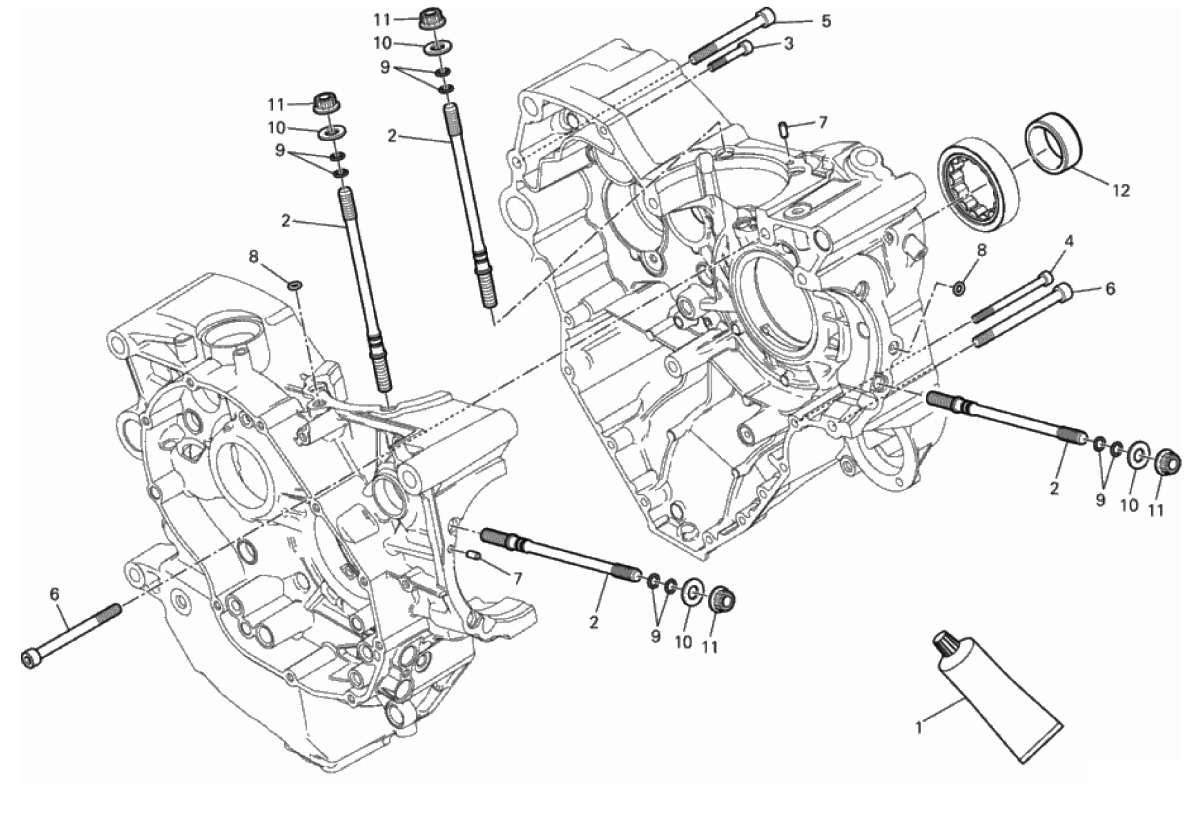 HALF-CRANKCASES PAIR 
