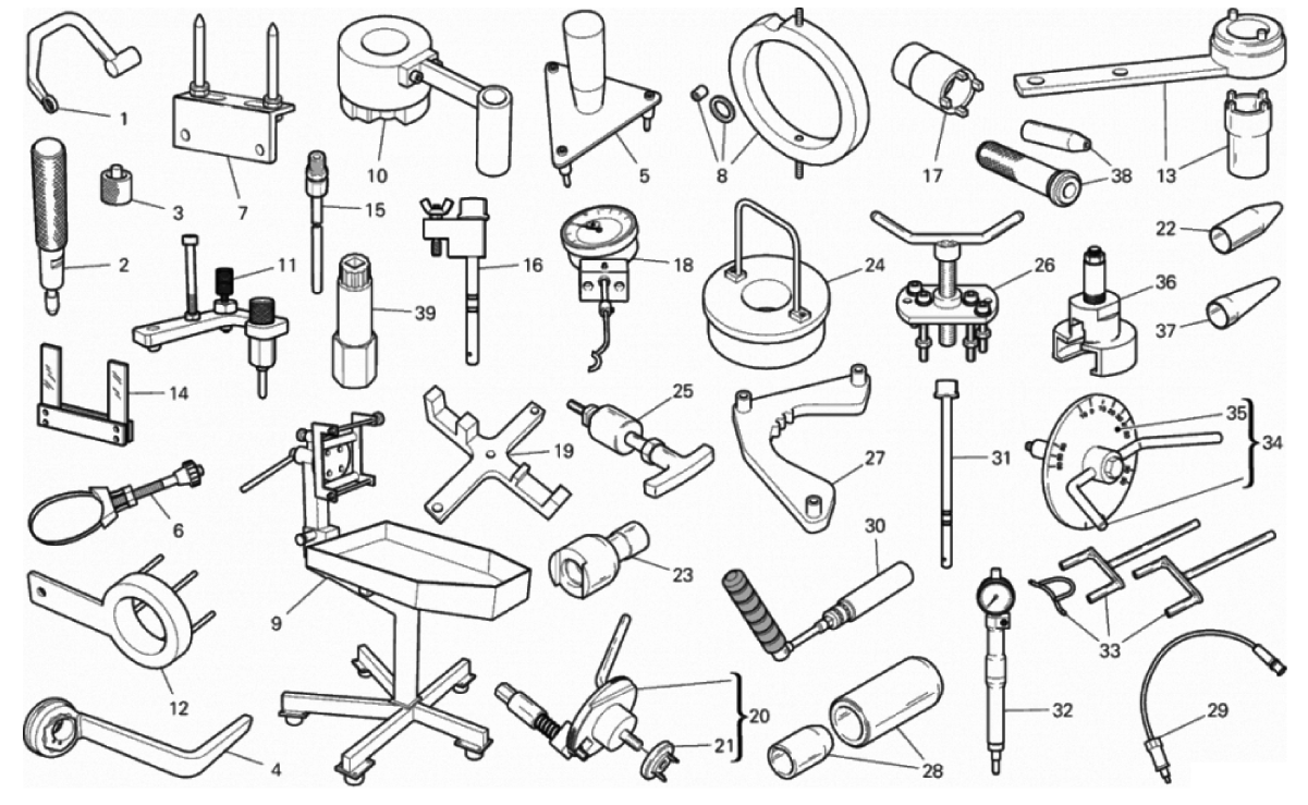 WORKSHOP SERVICE TOOLS, ENGINE 