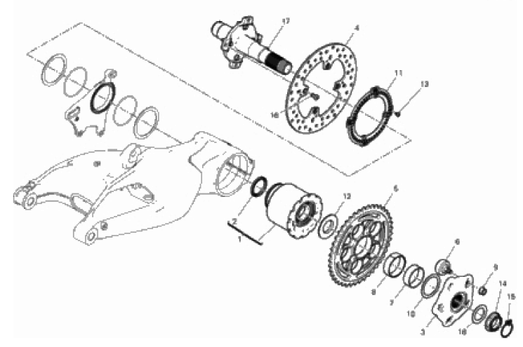 REAR WHEEL SPINDLE 