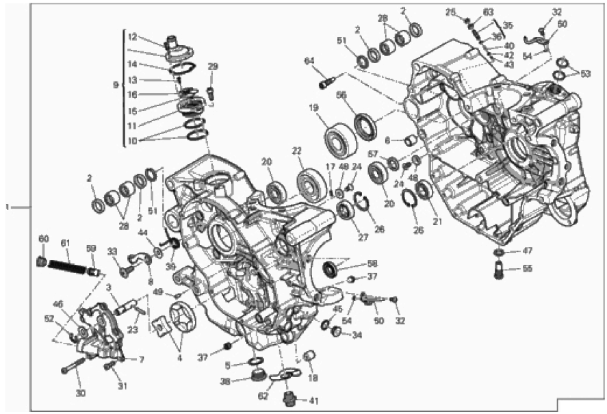 HALF-CRANKCASES PAIR 