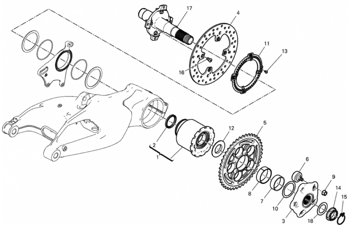 REAR WHEEL SPINDLE 