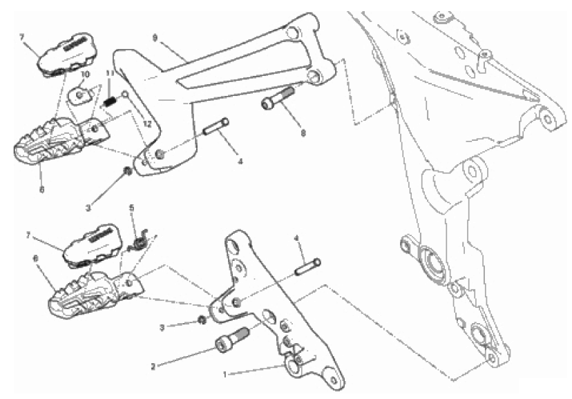 FOOTRESTS, RIGHT 