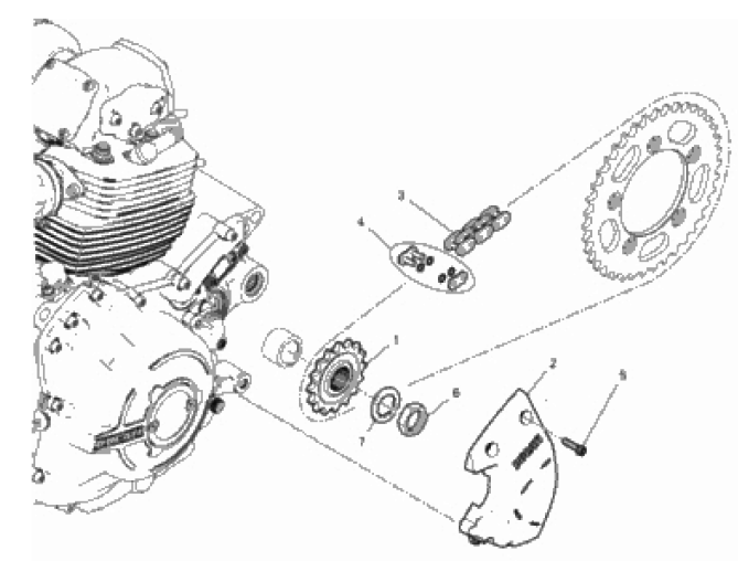 FRONT SPROCKET - CHAIN 