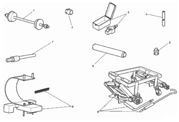 WORKSHOP SERVICE TOOLS, FRAME 