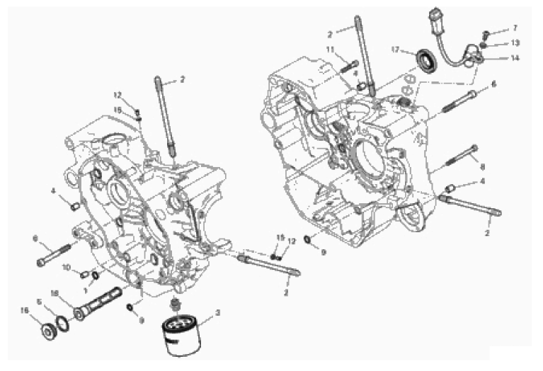 HALF-CRANKCASES PAIR 