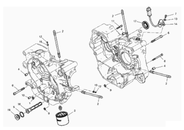 HALF-CRANKCASES PAIR 