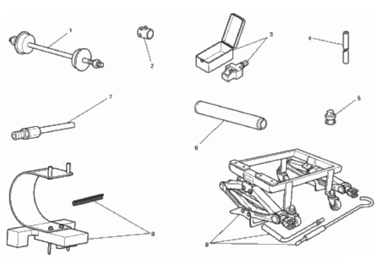 WORKSHOP SERVICE TOOLS, FRAME 