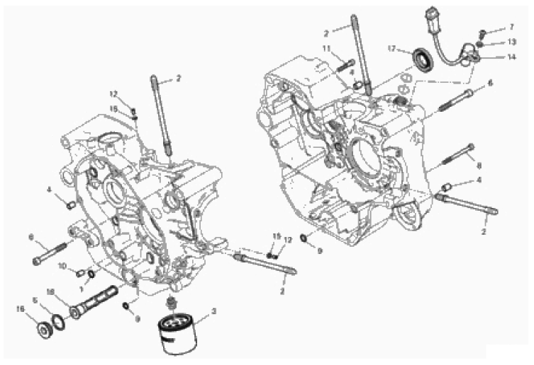 HALF-CRANKCASES PAIR 