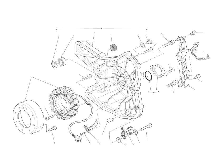 Alternator-side crankcase cover