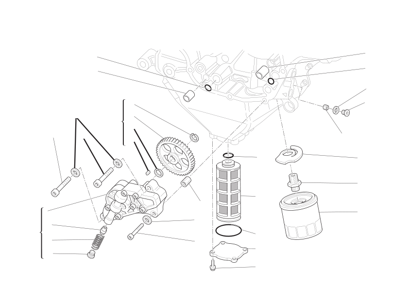 Filters and oil pump