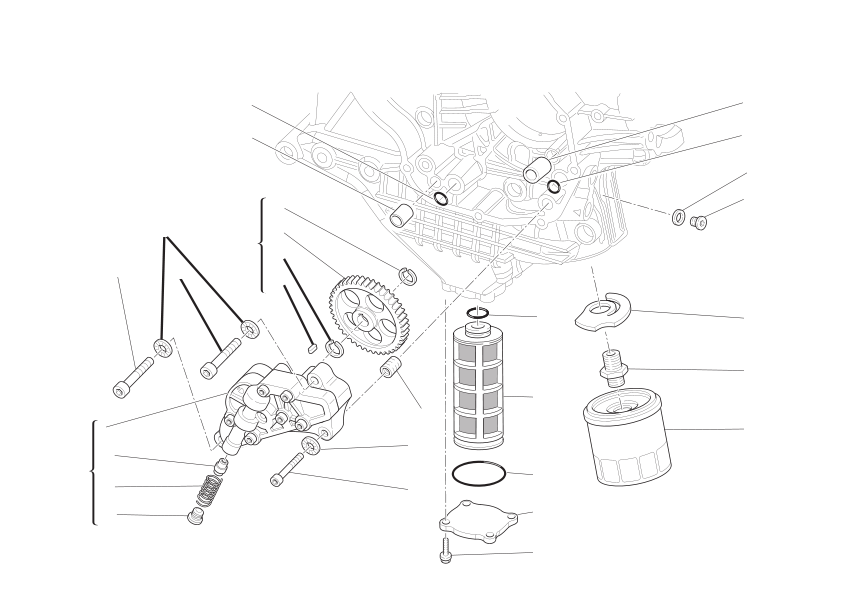 Filters and oil pump