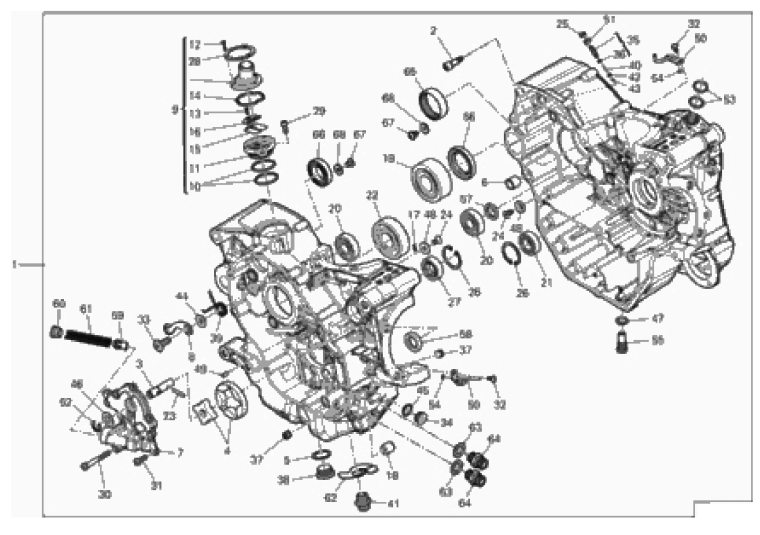 HALF-CRANKCASES PAIR 